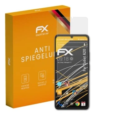 Abbildung von atFoliX Panzerfolie kompatibel mit Cubot A20 Schutzfolie, entspiegelnde und stoßdämpfende FX Folie (3X)