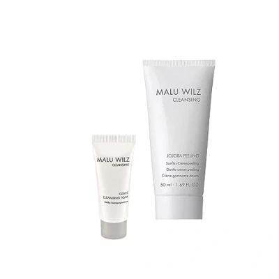 Abbildung von Malu Wilz Bundle Jojoba Peeling &amp; Mini Size Gentle Cleansing Foam 10ml I Skincare Gesichtsreiniger für gründliche, milde Gesichtsreinigung + Gesichtspeeling