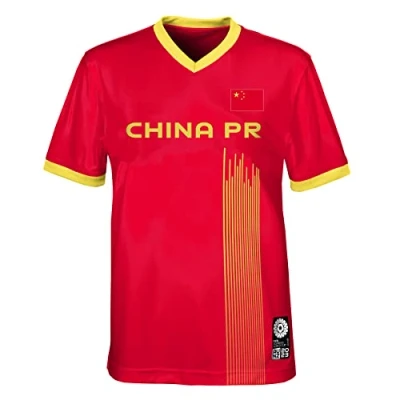 Abbildung von FIFA Offizielles Trikot der Jugendmannschaft Frauenfussball Weltmeisterschaft 2023, China, Rot, 8 10 Jahre