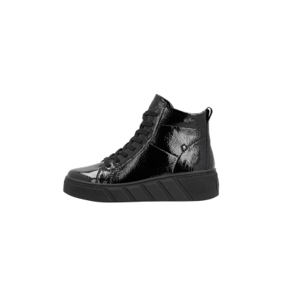 Abbildung von Rieker EVOLUTION Schnürboots, Freizeitschuh, High Top Sneaker, Plateausneaker mit Reißverschluss