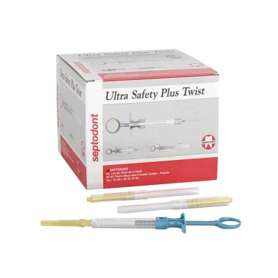 Abbildung von Ultra Safety Plus Twist Injektionskanülen G27 kurz, 0,4 x 25 mm 100 Injektionssysteme, Mehrweghandstück