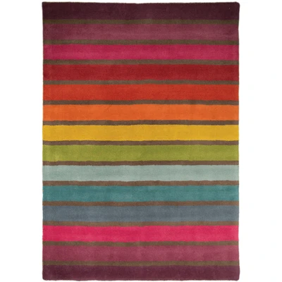 Abbildung von FLAIR RUGS Wollteppich &quot;Candy&quot;, rechteckig, aus 100% Wolle, Design mit Streifen, mehrfarbig gemustert, bunt