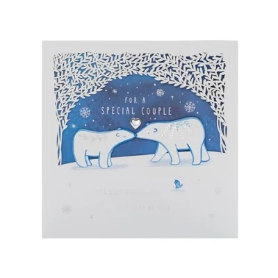Abbildung von UK Greetings Weihnachtskarte für Paare Eisbär Design