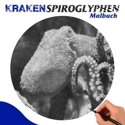 Abbildung von Kraken Spiroglyphen Malbuch: Legendäres Seeungeheuer Spiralbuch zum Zeichnen von Linien Kunst Mit 30 versteckten Bildseiten für jeden Anlass