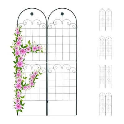 Abbildung von relaxdays Rosenbogen Rankgitter 2er Set, B