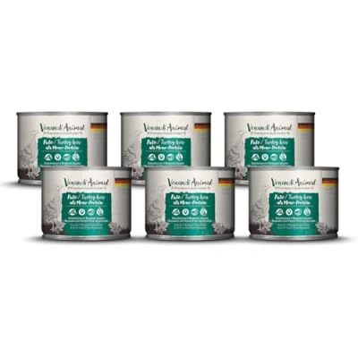 Abbildung von Venandi Animal Premium Katzenfutter Pute als Monoprotein Nassfutter, getreidefrei und naturbelassen, 6er Pack (6 x 200g)