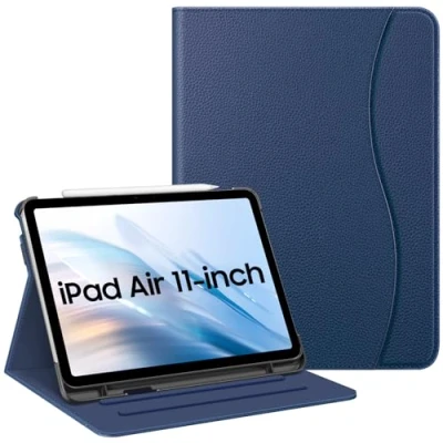 Abbildung von FINTIE Schutzhülle kompatibel mit iPad Air 5. Generation (2022) / 4. (2020) 27,7 cm (11 Zoll), Multi Winkel Ansicht, Folio Tasche, automatische Sleep/Wake Funktion,