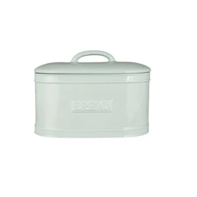 Abbildung von Ib Laursen Brotkasten Brotbox Brottopf Keramik Hellblau Oval Retro
