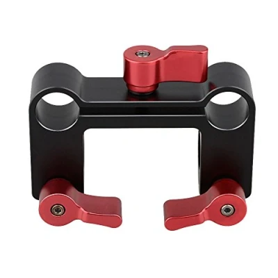 Abbildung von CAMVATE 15 mm Rod Offset Schienenblock 90 Grad DSLR Support Set