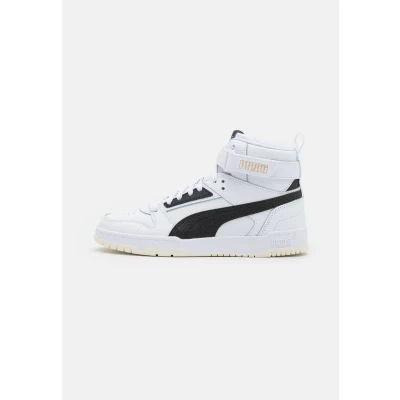 Abbildung von Puma GAME JR Unisex Sneaker high für Kinder, Größe: 38.5, White/black/team gold Schuhe