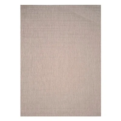 Abbildung von SAFAVIEH Zeitgenössische Teppich für Drinnen &amp; Draussen Courtyard Collection, Kurzer Flor, Beige und Beige, 122 X 170 cm