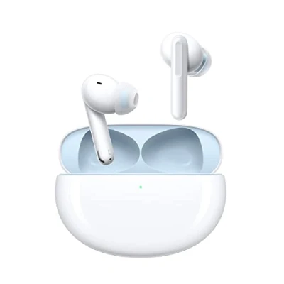 Abbildung von OPPO Enco Free2i kabellose Kopfhörer, Wiedergabezeit mit Lade Case: bis zu 30 Stunden, Bluetooth 5.2, personalisierbare Geräuschunterdrückung, Bass Boost, Game Modus, Touch + Tap Steuerung, weiß
