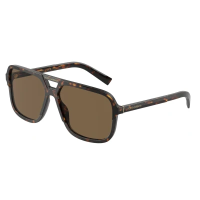 Abbildung von Dolce&amp;Gabbana Sonnenbrille, Herren, Größe: 58, Havana