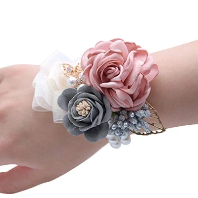 Abbildung von Shiwaki Hochzeitszubehör, Dekoration, Mädchen, Brautjungfer, Handgelenk, Ballblume, Party, Kleiner Tee, Rosa, Blume, Hochzeit, Geschenk (Champagner)
