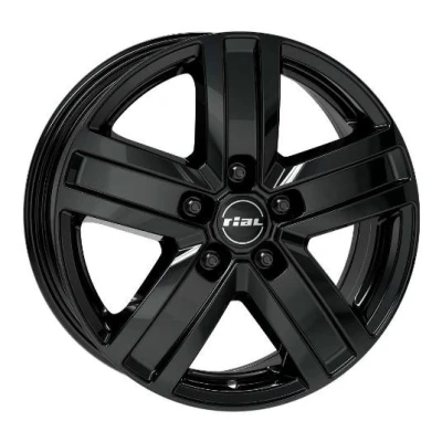 Abbildung von RIAL 5 loch 17Zoll 108mm Alufelge Transporter schwarz TP70745P82 6 Felge