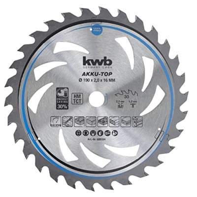 Abbildung von kwb 586554, Spanholzplatte, Glasfaserverstärkter Kunststoff, Holz, 19 cm, 1,6 Hartmetall bestücktes Wolfram (TCT), 1,3 mm, 2 mm