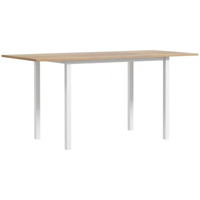 Abbildung von HOMCOM Klapptisch Esszimmertisch für 6 Personen, 160cm x 70cm 76cm (Küchentisch, 1 St., Esstisch), Esszimmer, Küche, Braun