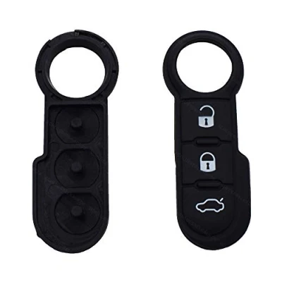 Abbildung von Auto Schlüssel 3 Tasten Tastenfeld Ersatz Pad Tastenmatte NEU passend für FIAT