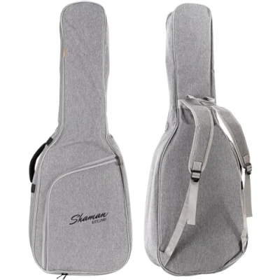 Abbildung von Shaman Gitarrentasche KGB 103 GY Premium Line Konzertgitarrentasche Grau, Fixierung für Instrumentenhals &amp; gepolsterte Rucksack Gurte