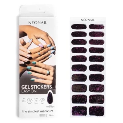 Abbildung von NEONAIL Gel UV Stickers Easy On M03 Glitter Nagelsticker Nagellackstreifen Nagelaufkleber für Füße und Hände Fingernägel zum aufkleben Nageldesign 1 Blatt 20 Stk