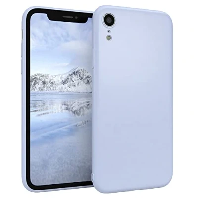 Abbildung von EAZY CASE Handyhülle Silikon mit Kameraschutz kompatibel iPhone XR in Himmelblau Blau, Ultra dünn, Slimcover, Silikonhülle, Hülle, Softcase, Backcover