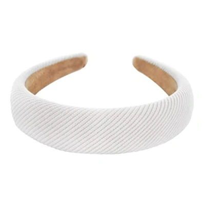 Abbildung von axy Haarreif Breiter mit Stoff gepolstertes Cord, Vintage Damen Haareifen Haarband