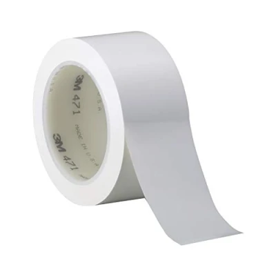 Abbildung von 3M 471 Hochwertiges Weich PVC Klebeband, 50 mm x 33 m, Weiss (1 er Pack)