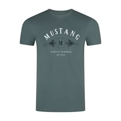 Abbildung von MUSTANG T Shirt Herren Printshirt Regular Fit (1 tlg) Kurzarm Tee mit Rundhalsausschnitt aus 100% Baumwolle