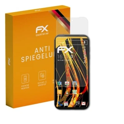 Abbildung von atFoliX Panzerfolie kompatibel mit Fairphone 5 Schutzfolie, entspiegelnde und stoßdämpfende FX Folie (3X)