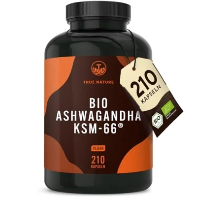 Abbildung von KSM 66® Bio Ashwagandha Kapseln Premium Markenrohstoff 210 St