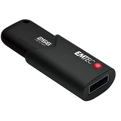 Abbildung von Emtec B120 256GB USB Stick Click Secure 3.2 (3.0), Lesegeschwindigkeit bis zu 100MB/s, mit AES260 Software, Schwarz