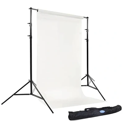 Abbildung von Savage Port A Stand Hintergrundständer Kit mit Tragetasche, inkl. 1,35 m x 11 Weißem Papierhintergrund
