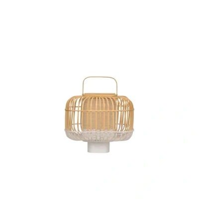 Abbildung von Forestier Bamboo Square S Tischleuchte in Weiß