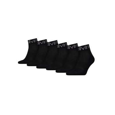 Abbildung von Calvin Klein Underwear MEN Quarter LOGO WELT Drake 6 PACK Socken, Herren, Größe: One Size, Black