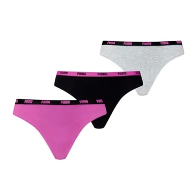 Abbildung von Puma Damen String Unterwäsche, Purpur, S (3er Pack)