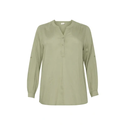 Abbildung von Langarm Bluse Regular fit Oil Green