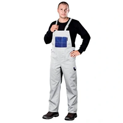 Abbildung von Reis MMSNB_48 Multi Master Schutzlatzhose Latzhose Herren, Arbeitslatzhosen Männer Weiß Blau 48 Größe