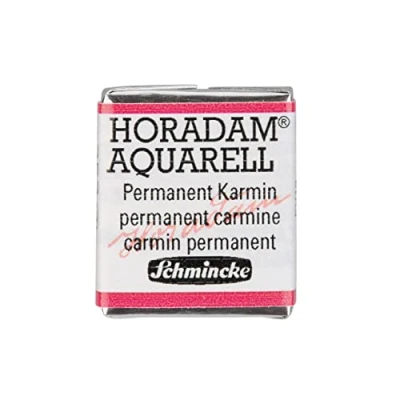 Abbildung von Schmincke HORADAM® AQUARELL feinste Künstler Aquarellfarben, 353 Permanent Karmin, 14 044, 1/2 Näpfchen