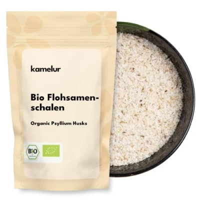 Abbildung von Kamelur Bio Indische Flohsamenschalen (1kg) Ballaststoffreiche Flohsamen Schalen