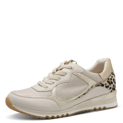 Abbildung von MARCO TOZZI Damen Sneaker flach mit Schnürsenkeln Vegan, Beige (Cream Comb), 40 EU