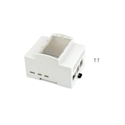 Abbildung von Waveshare für Raspberry Pi 5 Gehäuse, DIN Schiene ABS Gehäuse 5,Large Inner Space, Kompatibel mit Expansion Board PoE HAT (F), RS485 CAN HAT, 2 CH
