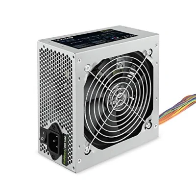Abbildung von TooQ TQEP 500SSE 500 W Ecopower II Netzteil mit aktivem PFC, geräuschloser 120mm Lüfter automatischer Drehzahlregelung (ATX 12V V1.3, CE/, Farbe Silber)