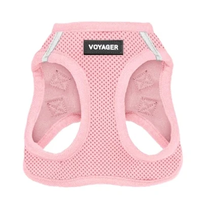 Abbildung von Best Pet Supplies Voyager Step In Air Hundegeschirr â“ Allwetter Netzgewebe für kleine und mittelgroÃŸe Hunde Geschirr (Rosa), XXX Small