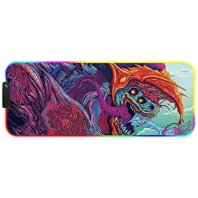 Abbildung von DORRISO RGB Große Gaming Mauspad 800x300x3 mm Schreibtischunterlage XL Mousepad Wasserdicht Anti Rutsch Matte für Computer PC Professionelle Gamer Mouse Mat Tier