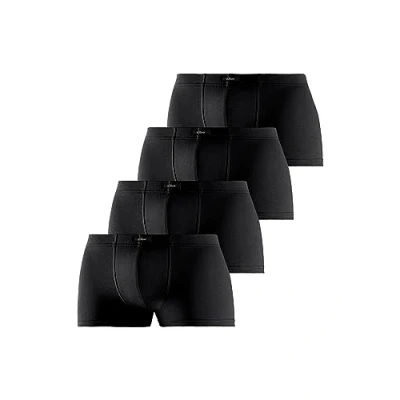 Abbildung von s.Oliver Herren MH 35H_LS Boxershorts, 4X schwarz, S (4er Pack)