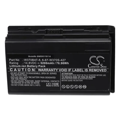 Abbildung von vhbw Akku Ersatz für 6 87 W370S 427, W370BAT 8 Notebook (5200mAh, 14,8V, Li Ion)