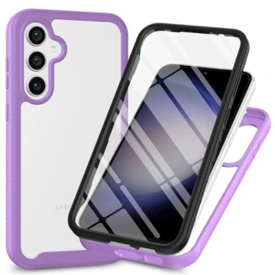 Abbildung von XINNI Hülle für Samsung Galaxy S23 FE, 360 Grad Stoßfeste Schutzhülle mit Integriertem Bildschirmschutz, Robuster Bumper Outdoor Full Body Case, Helles Lila