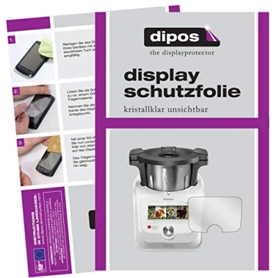 Abbildung von dipos I Schutzfolie kompatibel mit SilverCrest Monsieur Cuisine Connect Displayschutz Folie klar