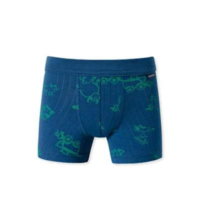 Abbildung von Schiesser Jungen Shorts Unterhosen Unterwäsche, dunkelblau Bedruckt, 92