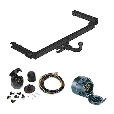 Abbildung von AHK Anhängerkupplung mit Elektrosatz 7 polig für Mercedes C Series W 202 1993 2000 Anhängevorrichtung Hängevorrichtung starr, angeschraubtem Kugelkopf